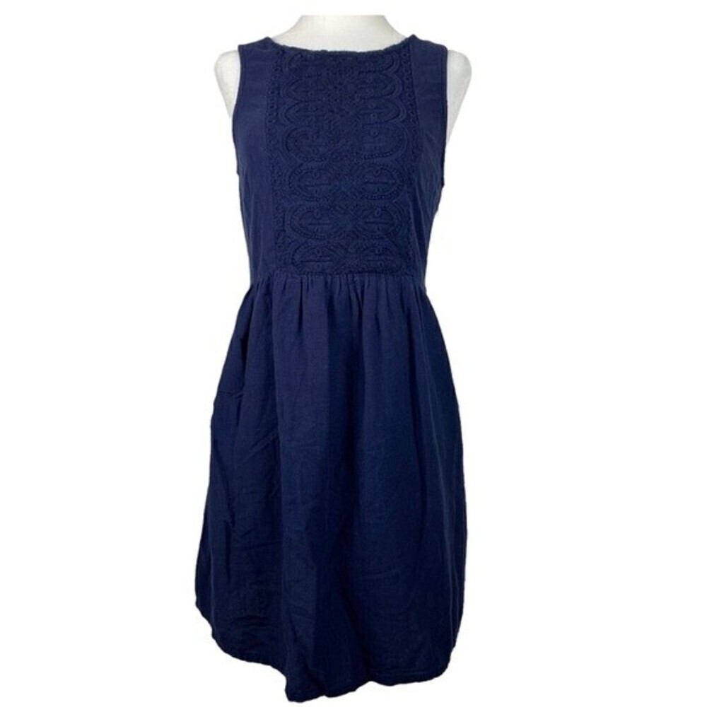 Old Navy Dress Womens Small Petite Blue Sleeveless Casual Formal